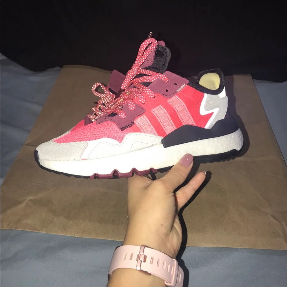 Adidas Size 5 nite jogger shocker red